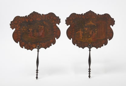 Pair of Chinoiserie Fans