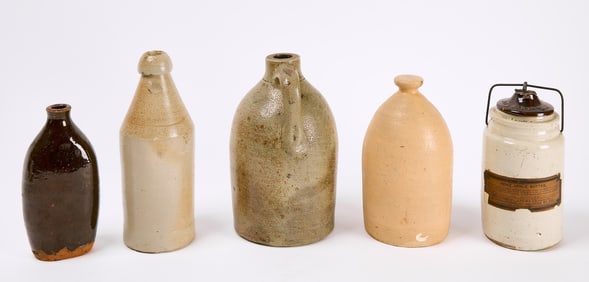 Antique Stoneware and Redware Lot