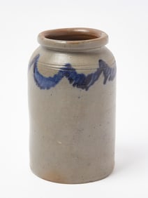 Stoneware Churn with Swag Decoration