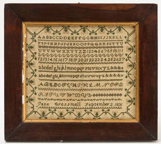 Needlework Sampler - Jane Cressmell, 1831