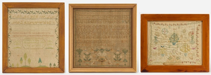 Three Needlework Samplers