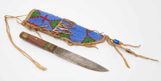 Native American Beaded Knife Sheath