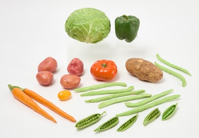 Mary Kirk Kelly - Group of Twenty-Four Ceramic Vegetables
