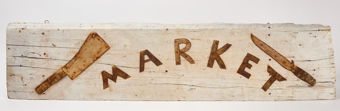 Folk Art Market Sign