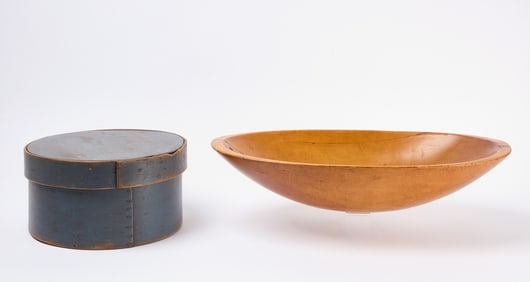 Painted Pantry Box and a Dough Bowl