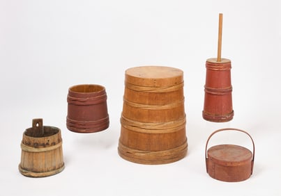 Five Early Wooden Vessels