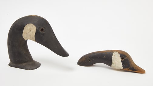Two Goose Decoy Heads