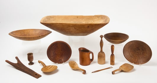Group of Woodenware