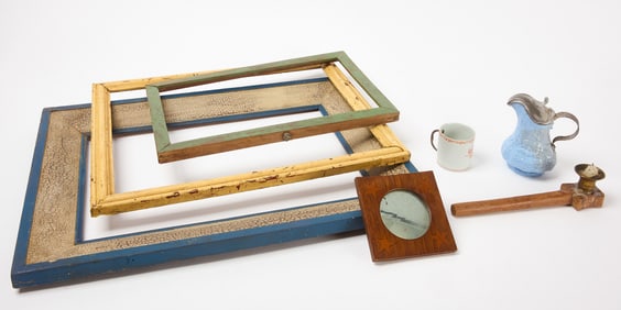 Painted Frames, Small Mirror, and Make-Do Items