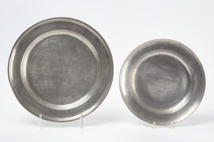 Two 18th Century Pewter Chargers