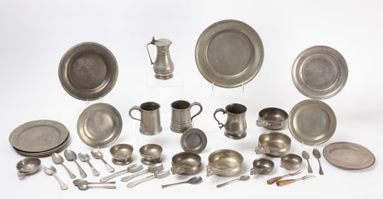 Group of Early Pewter