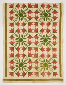 Hand-Pieced Lily Quilt