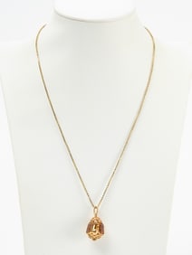 14K Golf Chain with Citrine Pendant