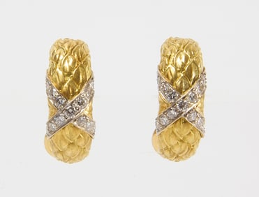 Seiden Gang 18K Gold and Diamond Earrings
