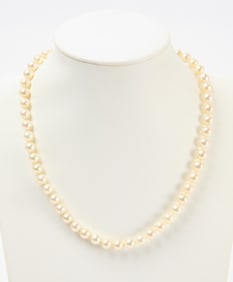 Strand of Pearls with 14K Gold Clasp