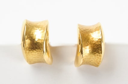 18K Gold Italian Earrings