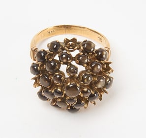 18k Gold Ring with Moonstones