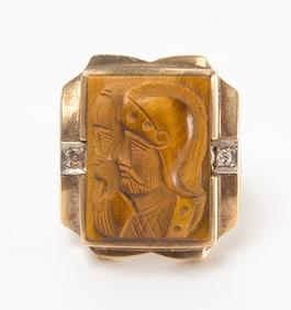 10k Gold Men's Cameo Ring