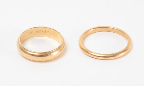 Two 14k Gold Wedding Bands