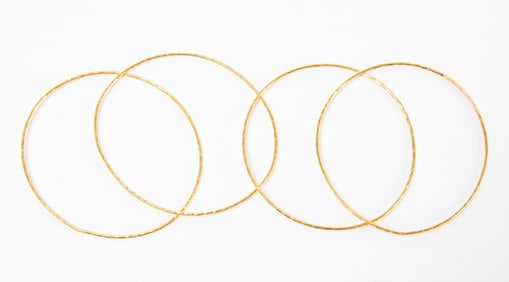 Tamsen Z Bijoux Four 18K Gold Bangles