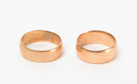 Pair of Victorian 14k and 18k Wedding Bands