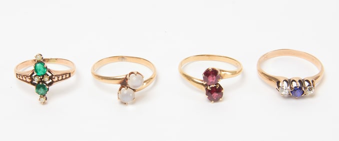 Four Ladies Gold Rings