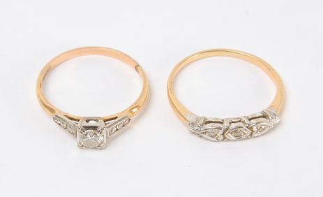 Set of 14k Ladies' Diamond Rings