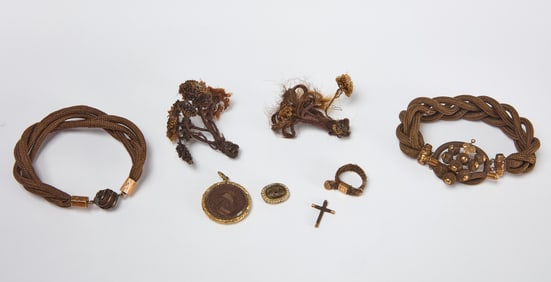 Group of Victorian Hair Jewelry