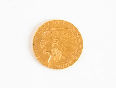 1910 US $2.5 Dollar Gold Indian