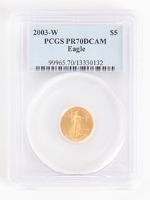 2003-W $5 Dollar Gold Eagle, PCGS PR7DCAM