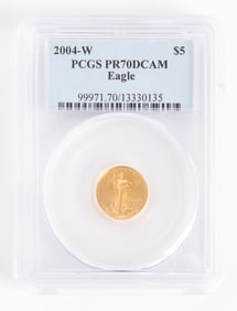 2004-W $5 Gold Eagle, PCGS PR70DCAM