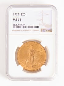 1924 $20 Dollar Gold MS64
