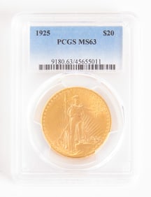1925 $20 Dollar Gold PCGS MS63