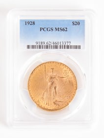 1928 $20 Dollar Gold PCGS MS62
