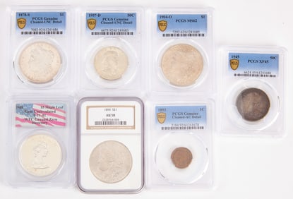 Group of Seven Graded Coins