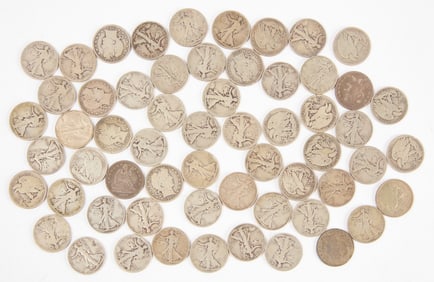 Group of US Silver Half Dollars, 1930s and Earlier