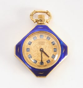 18k Gold and Enamel Pocket Watch
