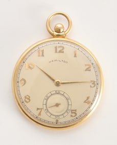 14k Hamilton Thin Pocket Watch