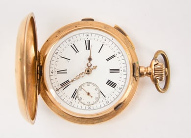 14k Gold French Pocket Watch