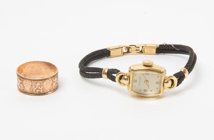 Ladies 14K Longines Watch and Ring