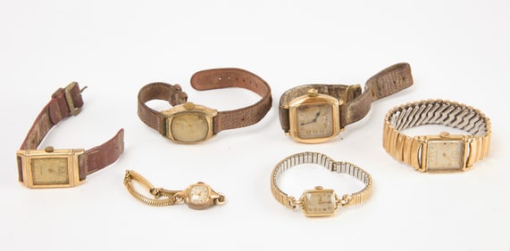 Group of Gold-Filled Wrist Watches