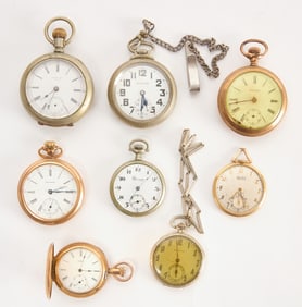 Group of Eight Pocket Watches