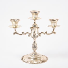 Silver Triple Candle Holder