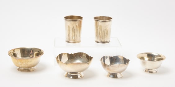 Four Sterling Bowls
