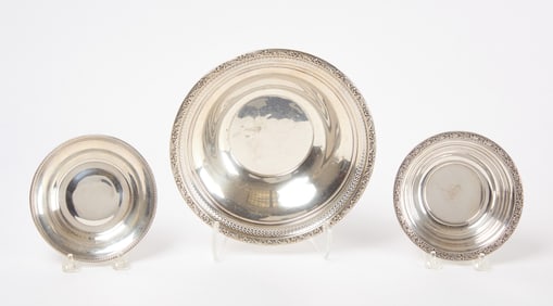 Three Sterling Silver Bowls