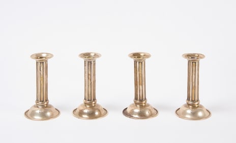 Set of Four Sterling Candlesticks