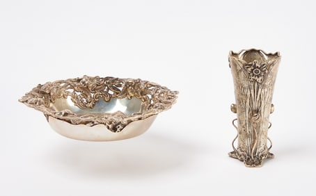 Sterling Vase and Bowl