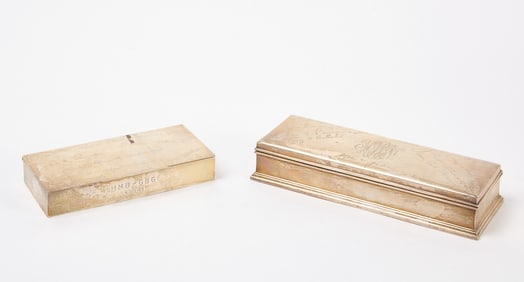 Two Sterling Dresser Boxes