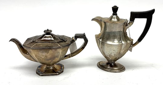 Two Sterling Coffee Pots