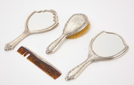 Four-Piece Sterling Vanity Set